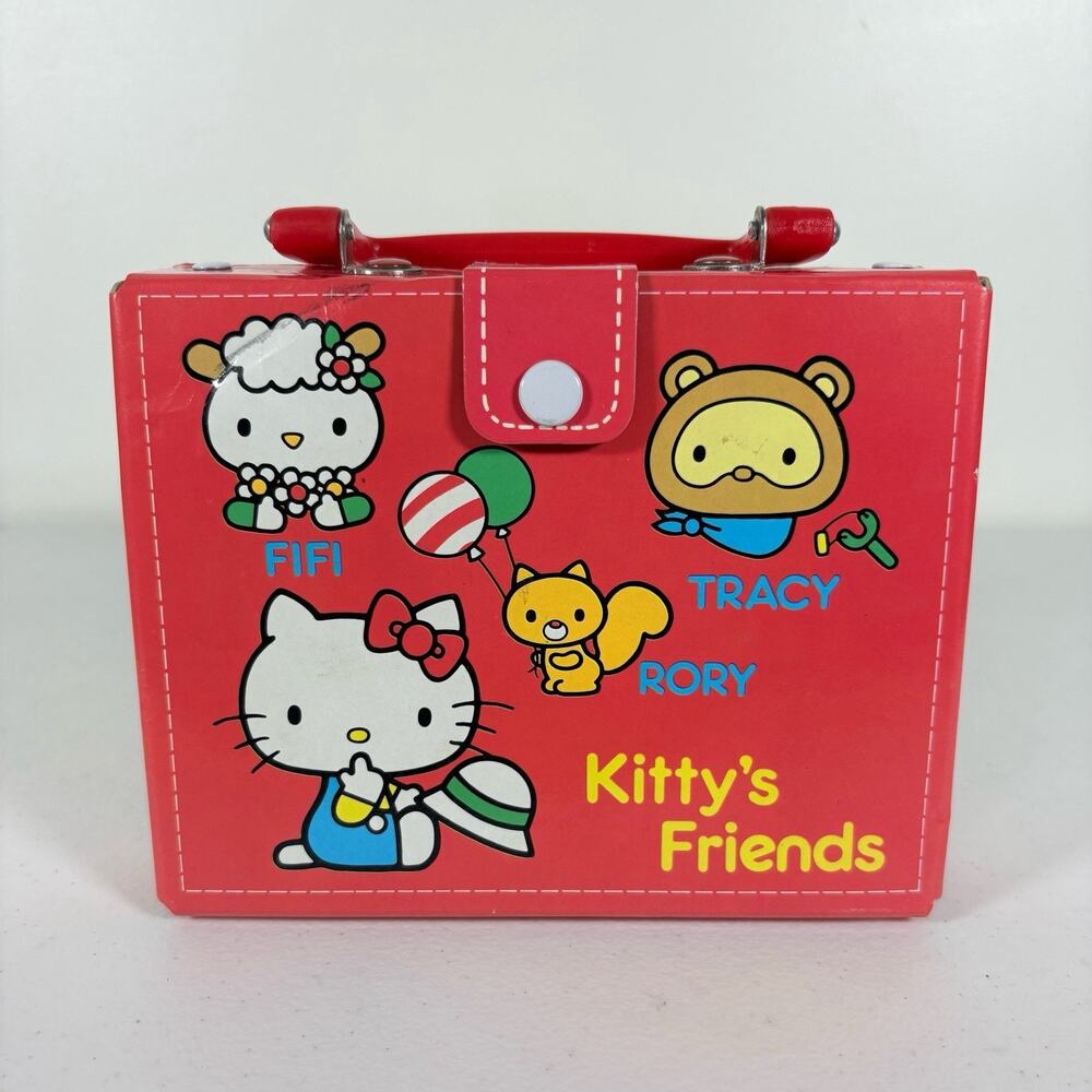Vtg 1976 Sanrio Hello Kitty Kitty's Friends Keepsake Box Japan
